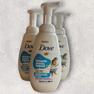 3 x Dove Kids COTTON CANDY Hypoallergenic Foaming Body Wash 13.5oz ea - Picture 1 of 2
