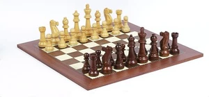 King of Chess Giant Queens Gambit Chessmen &Champion Board by Cambor - Picture 1 of 3