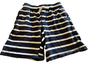 Gymboree Boys Shorts Cotton Terry Stripe Navy White Size 6 - Picture 1 of 3