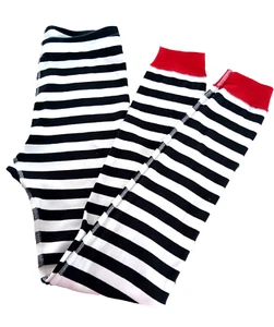 Hanna Andersson NWOT PJ bottom 12y black/white stripes red - Picture 1 of 2