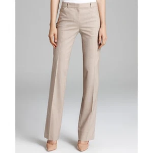 Womens Size 10 10x35 Theory Tan Max 2 Urban Wool Blend Dress Pants - Picture 1 of 8