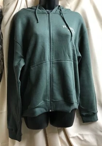 Pretty Little Thing PLT Khaki Green Sport Hoodie Jacket Zipped PLTSPORT Sz M NEW - Picture 1 of 5