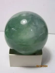 AAA 2 1/4" Natural Green Fluorite Quartz 56mm Sphere Collectible GFPS-2.23 - Picture 1 of 14