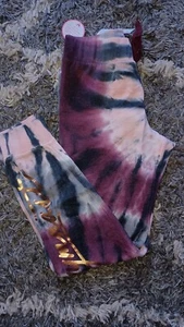 Girls justice cozy joggers size 10 tye dye metallic gymnast graphics  - Picture 1 of 3