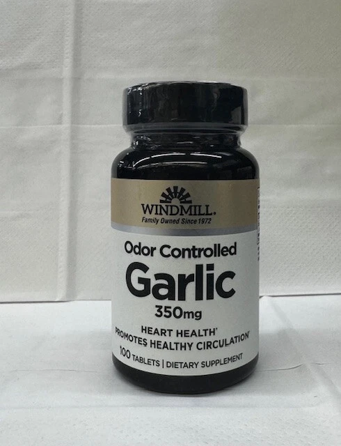 Windmill Garlic 350 MG Tablets Odor-controlled 100 Count