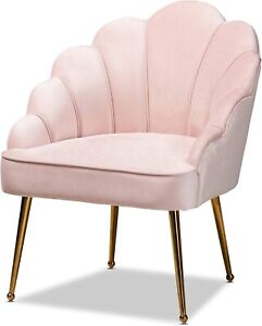  Chairs, Light Pink/Gold