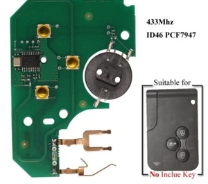 Se adapta a Renaukt 434Mhz ID46 PCF7 chip transpondedor completo llave remota - Imagen 1 de 2