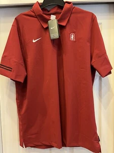 Stanford University Poloshirt Herren XLarge rot Nike Kragen Dri Fit Coach - Bild 1 von 8