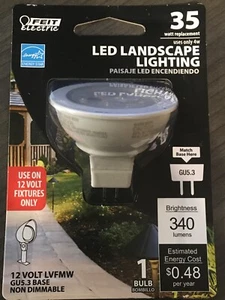 Feit 35 watt LED Light 340 Lumens Warm White 3000K 12V GU5.3 Base Non-Dimmable - Picture 1 of 3