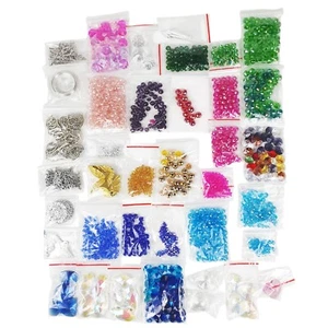 Bulk Lot Crystal Beads and Findings Jewellery Suncatcher Making Craft Over 1kg - Picture 1 of 9