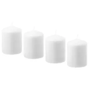 NEW IKEA Unscented Block Candles Long Burning Time 15 Hr Night Light Pack of 4 - Picture 1 of 2