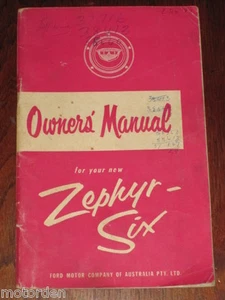 1959 Australian FORD Zephyr Six Owner's Manual 60 pages FREE POST AUSTRALIA - Picture 1 of 6