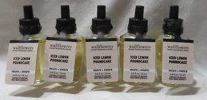 White Barn Bath & Body Works Wallflower Refill Bulb Lot 5 ICED LEMON POUNDCAKE - Picture 1 of 3