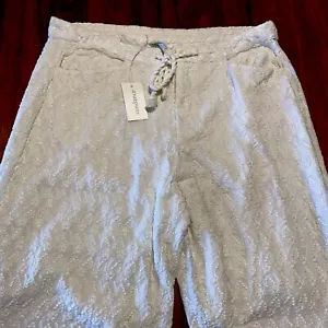 Sundance bestickte Hose Gr. 16 elfenbein / Kordelzug gefüttert Boho NEU 100% Baumwolle - Bild 1 von 10