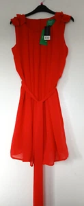BNWT CiCi Topshop Short Length Evening/Occasion Dress in Pale Red Design Size 12 - Picture 1 of 5