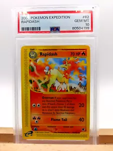 💎PSA 10 Rapidash 62/165 Non - Holo Expedition 2002 Pokemon GEM MINT Pop 48💎 - Picture 1 of 2