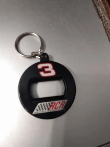 NASCAR DALE EARNHARDT # 3 ROUND BLACK BOTTLE OPENER KEY CHAIN Cover