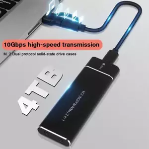 Dual Protocol M2 SSD Case M.2 NVMe SATA SSD Enclosure Adapters F5T7 10Gbps B7Q3 - Picture 1 of 25