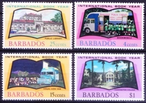 Barbados 1972 MNH 4v Intl, Book Year Bookmobile Visual Aid Truck Central Library - Picture 1 of 1