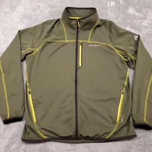 Eddie Bauer Jacket Mens Large Green First Ascent FreeHeat Full Zip Pockets - Picture 1 of 16
