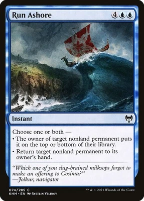 (1x FOIL) RUN ASHORE - Kaldheim – MTG Magic the Gathering Card - Image 1 of 4