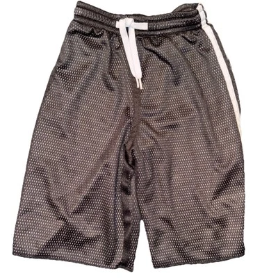 Wes And Willy Boys Sz Small Black And White Mesh Athletic Bermuda Shorts - Image 1 of 4