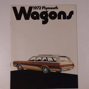 Plymouth 1972 Wagons Brochure Fury Satellite Barracuda Valiant - Picture 1 of 4