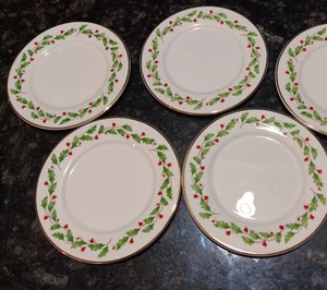 Set of 4 Lenox Holiday DIMENSION Collection Small 6" Party Plates New - Picture 1 of 3