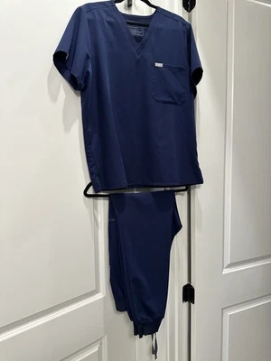 无花果磨砂女式 XL 上衣/LT 慢跑裤海军蓝 — 第 1/2 张图片