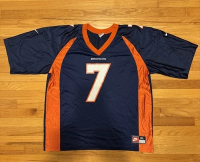 Camiseta de fútbol americano Nike John Elway NFL Denver Broncos #7 azul para hombre talla XL Foto 1 de 4