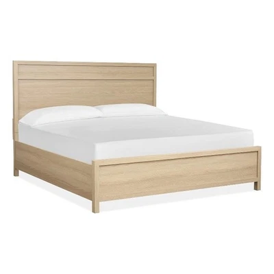 Cama Magnussen Home Merrifield arenisca beige con panel queen Foto 1 de 4