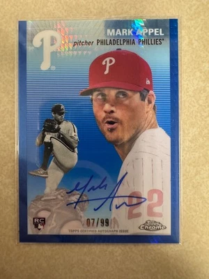 Mark Appel 2023 Topps Cromo Platino Aniversario #CPA-MA Prisma Azul Automático/99 Foto 1 de 2