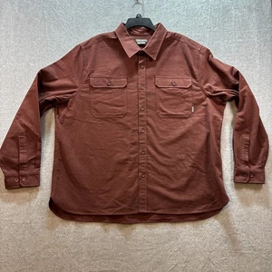 Camisa Eddie Bauer Para Hombres XXL Roja Doble Cepillado Gamuza Peso Pesado Franela Usada en Excelente Condición - Imagen 1 de 8