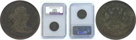 1802/0 Half Cent NGC Genuine Reverse of 1802 C-2 Cover