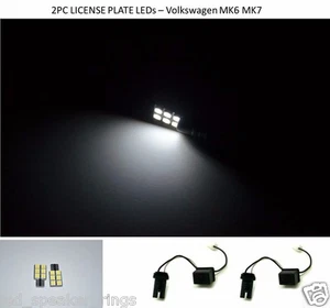 Volkswagen GOLF GTI LED MK6 MK7 LICENSE PLATE LEDS - ERROR FREE - Picture 1 of 3