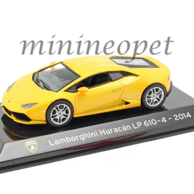 ALTAYA 2014 LAMBORGHINI HURACAN LP610-4 1/43 with DISPLAY CASE YELLOW METALLIC - Image 1 of 2