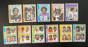 1978 Topps Football HOF Lot - Stallworth #320 RC Lambert #165 Blount #475 - Picture 1 of 11