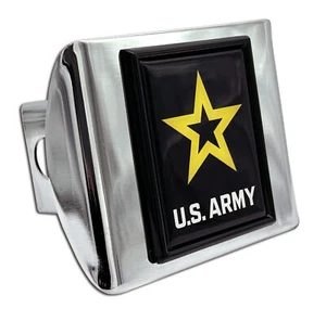 U.S. Army Chrome Metal Hitch Cover (Officially Licensed Product) - Picture 1 of 3