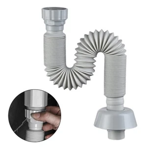 Tubo de drenaje colador de fregadero de material blando fácil flexión manguera de cocina buena hermeticidad - Imagen 1 de 11