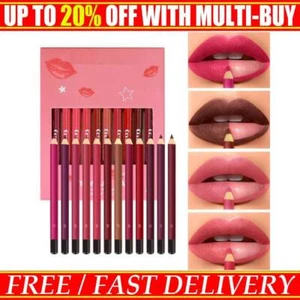 12Pcs Women Waterproof Lipstick Long Lasting Matte Lip Liner Pencil Lip Pen Set✔ - Picture 1 of 6