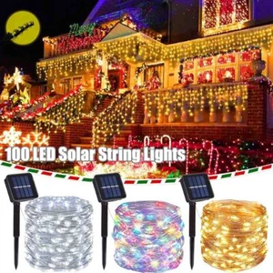 100 LED Solar Power String Fairy Lights Garden Outdoor Party Christmas Lamp 2024 - Picture 1 of 31