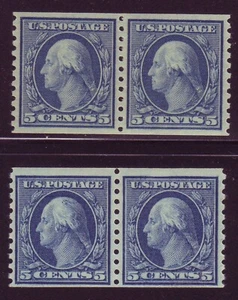 COPPIA BOBINE 496a con PICCOLI FORI - MNH - UNA GEMMA! - Plus 496 COPPIA con GRANDI FORI - MNH - Foto 1 di 4
