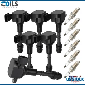 6 Ignition Coils & Iridum Spark Plug For Infiniti QX4 2001-2003 I35 2002-04 3.5L - Picture 1 of 24