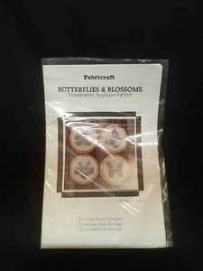 1983 Fabricraft "Butterflies & Blossoms" Transparent Applique Pattern, 6" Hoops - Picture 1 of 2