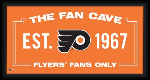 Philadelphia Flyers Framed 10" x 20" Fan Cave Collage Cover