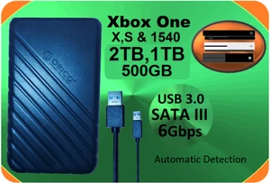 Xbox One Mini HDD 2TB 1TB 500GB USB 3.0 External Hard Drive Pre-Formatted X, S - Picture 1 of 5