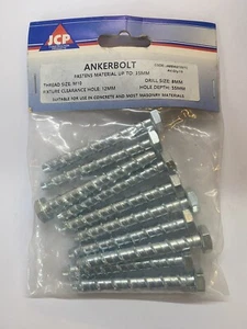 10x M10 x 75mm HEX HEAD MULTI FIX THUNDER BOLT CONCRETE SCREW ANCHOR FIXINGS - Picture 1 of 2