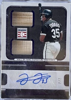 2023 Panini three and two Frank Thomas Autograph and Dual Relic 2/2 - Image 1 of 2