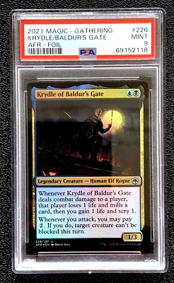 PSA 9 MINT 2021 KRYDLE BALDUR'S GATE MAGIC THE GATHERING AFR FOIL #226 G4831 - Image 1 of 2