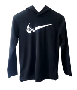 Boys black Nike Dri-FIT long sleeved shirt hoodie Size large - Picture 1 of 11
